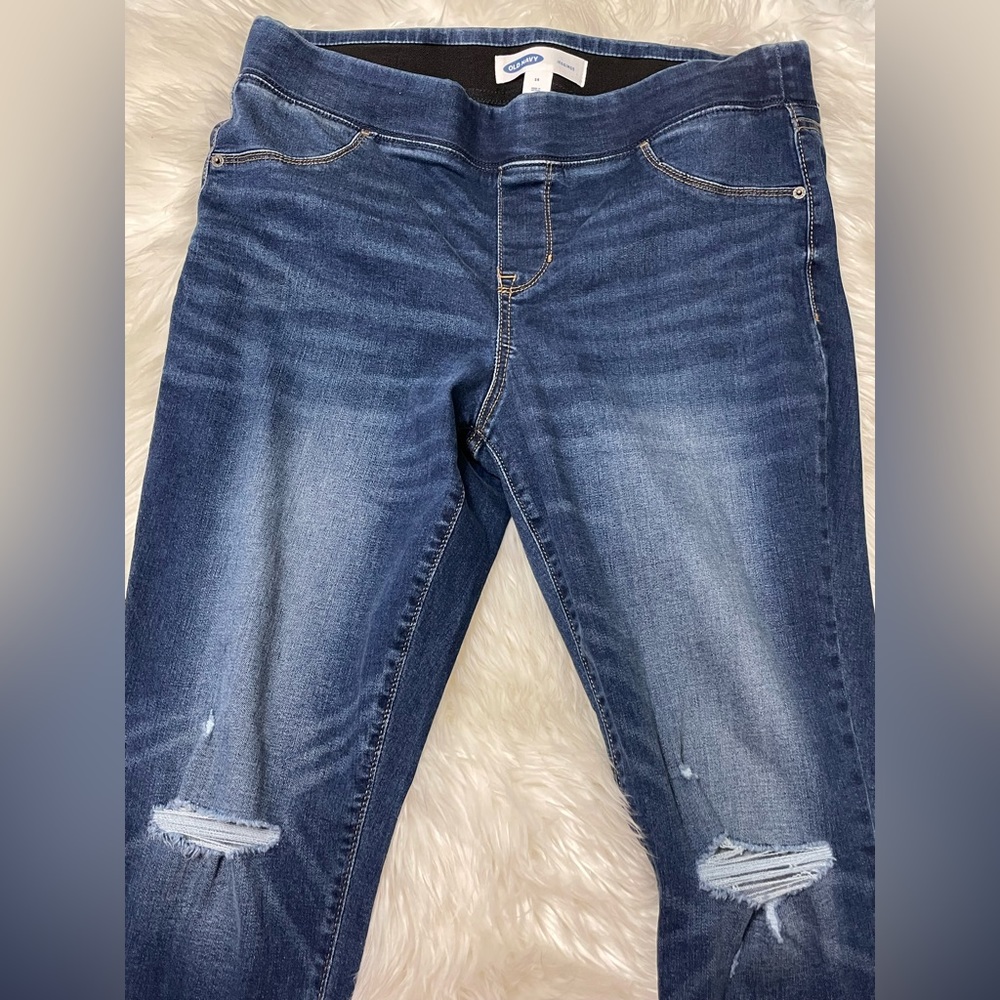 Old Navy Distressed Jeggings Size 14 Regular